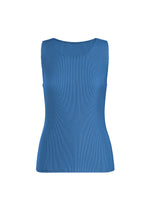 A product shot of the PLEATS PLEASE ISSEY MIYAKE MIST JUNE top in blue (72).