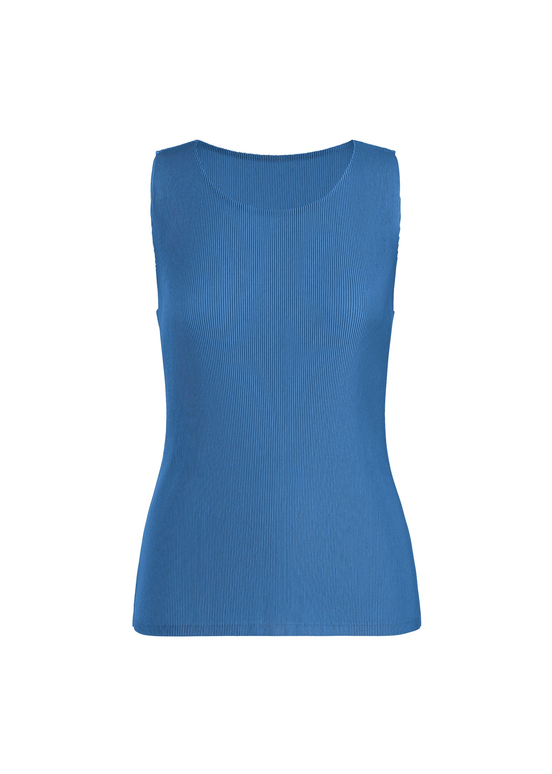 A product shot of the PLEATS PLEASE ISSEY MIYAKE MIST JUNE top in blue (72).