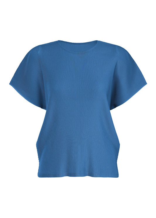 A product shot of the PLEATS PLEASE ISSEY MIYAKE MIST JUNE top in blue (72).