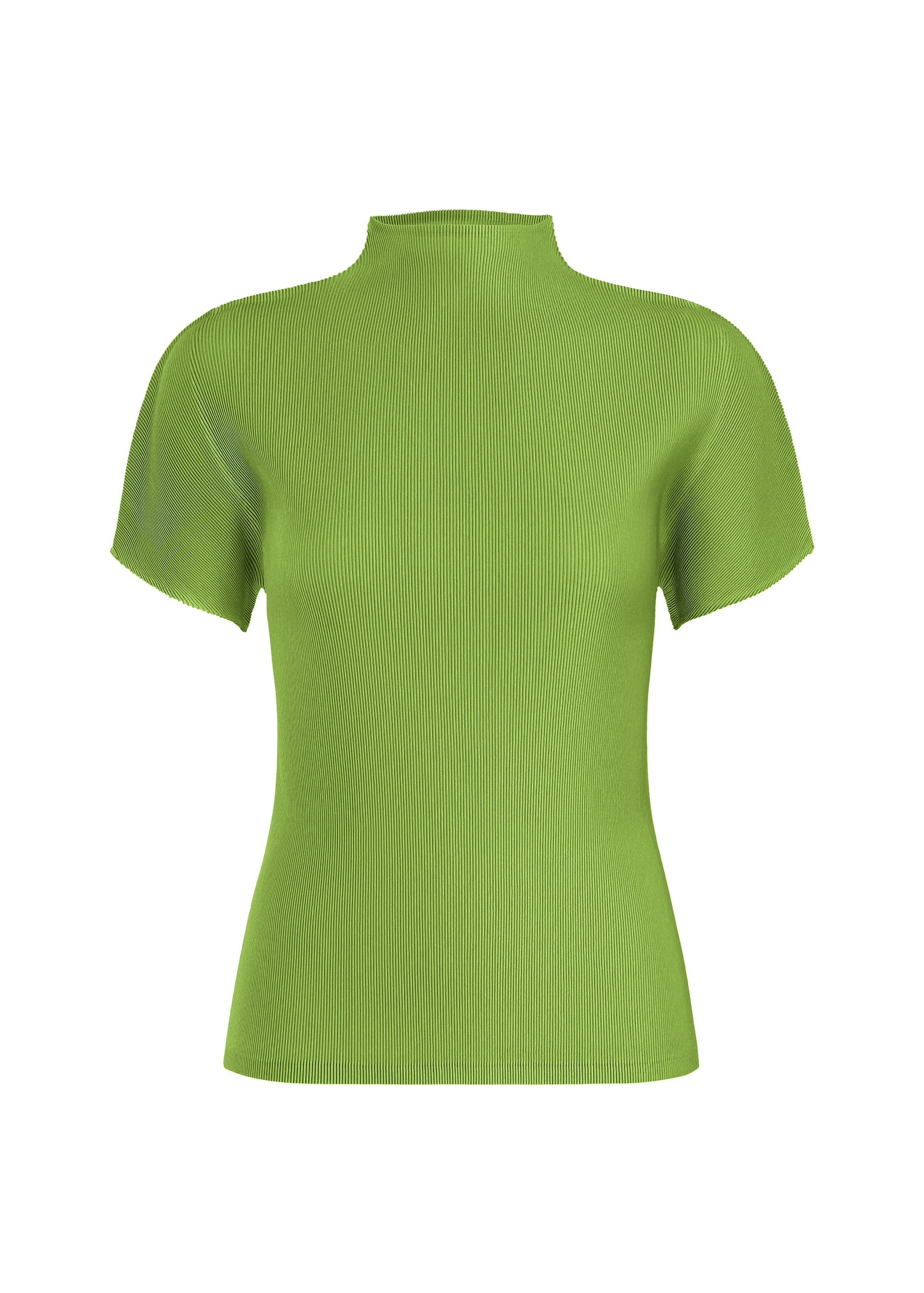 A product shot of the PLEATS PLEASE ISSEY MIYAKE MIST JUNE top in light green (60).