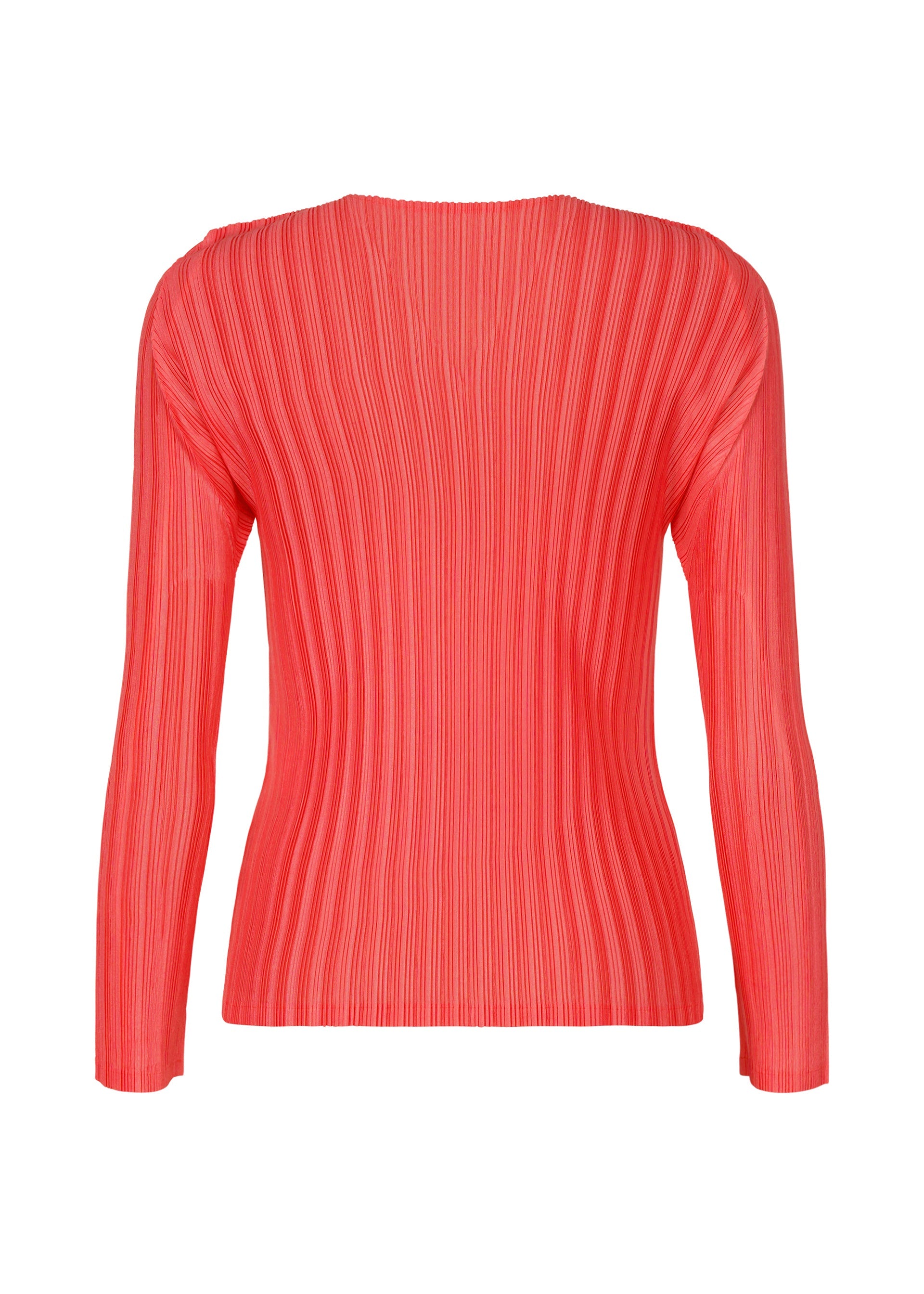 A detail shot of the PLEATS PLEASE ISSEY MIYAKE RIB PLEATS JANUARY top.