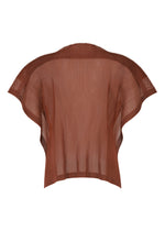 A detail shot of the PLEATS PLEASE ISSEY MIYAKE SHEER SQUARE top.