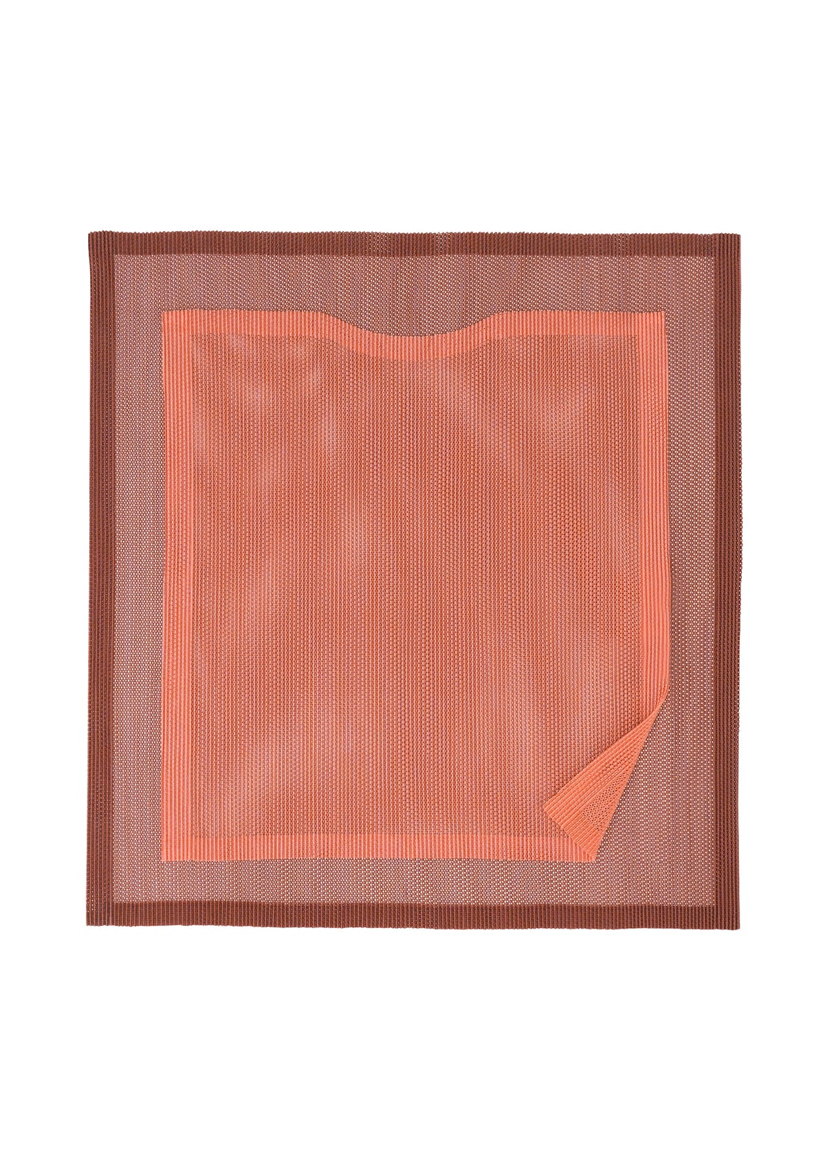 A detail shot of the PLEATS PLEASE ISSEY MIYAKE SHEER SQUARE top.