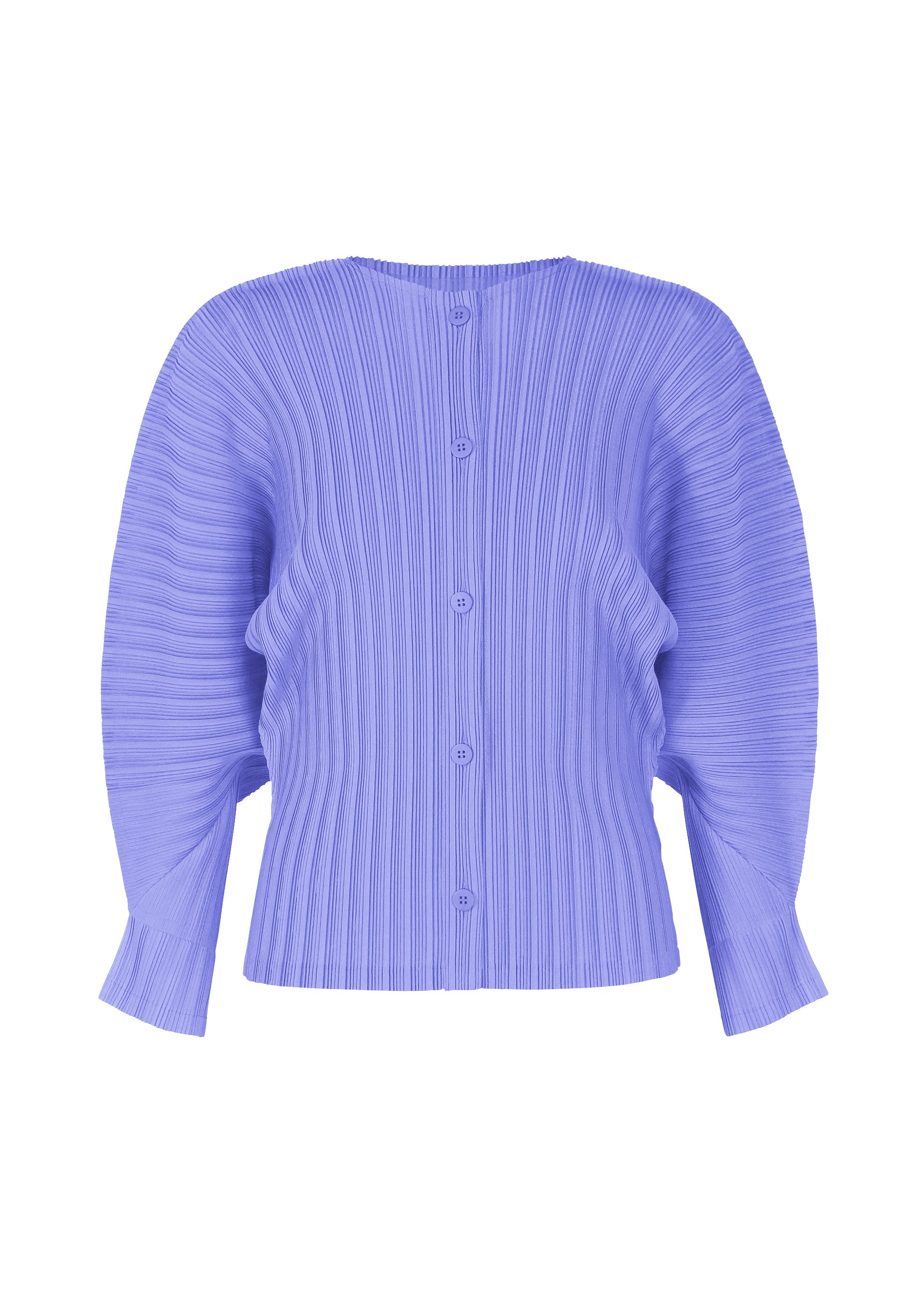 A product shot of the PLEATS PLEASE ISSEY MIYAKE RIB PLEATS FEBRUARY cardigan in .