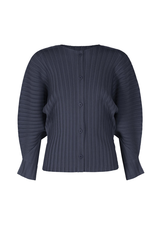 A product shot of the PLEATS PLEASE ISSEY MIYAKE RIB PLEATS FEBRUARY cardigan in .