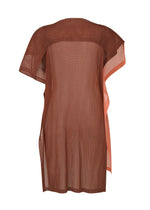 A detail shot of the PLEATS PLEASE ISSEY MIYAKE SHEER SQUARE tunic.