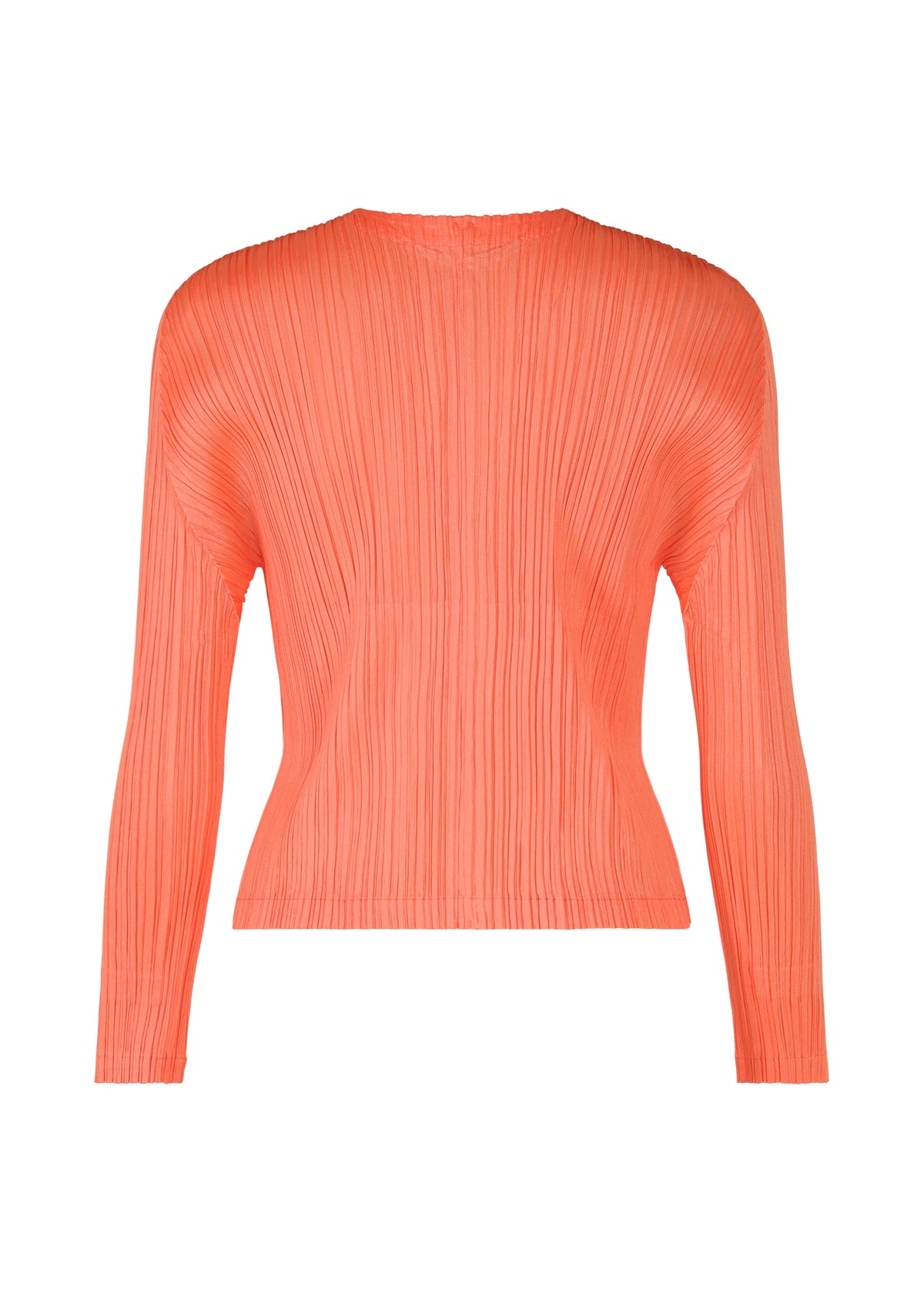 A detail shot of the PLEATS PLEASE ISSEY MIYAKE MONTHLY COLORS MAY jacket.