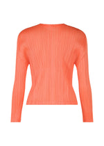 A detail shot of the PLEATS PLEASE ISSEY MIYAKE MONTHLY COLORS MAY jacket.