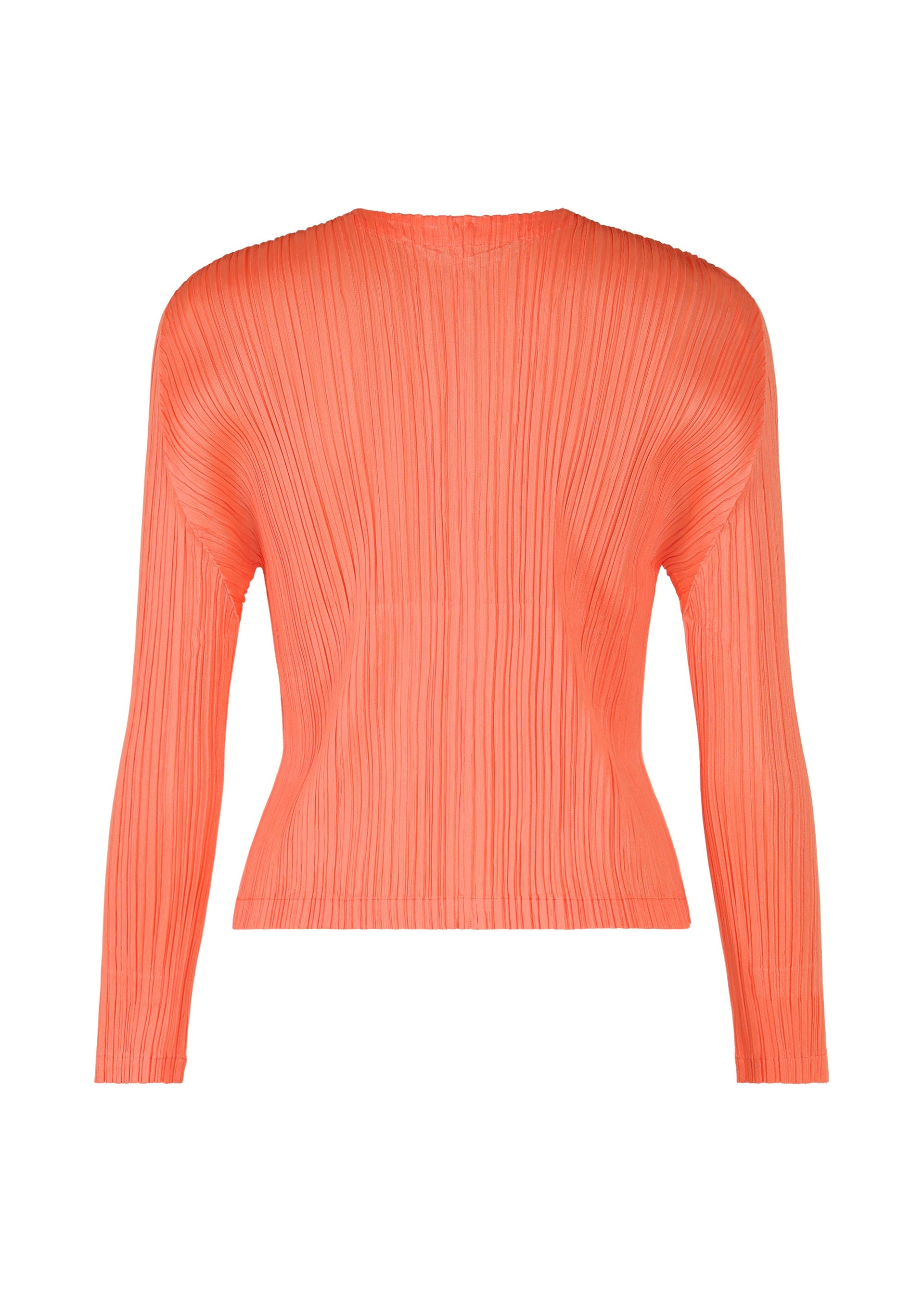 A detail shot of the PLEATS PLEASE ISSEY MIYAKE MONTHLY COLORS MAY jacket.