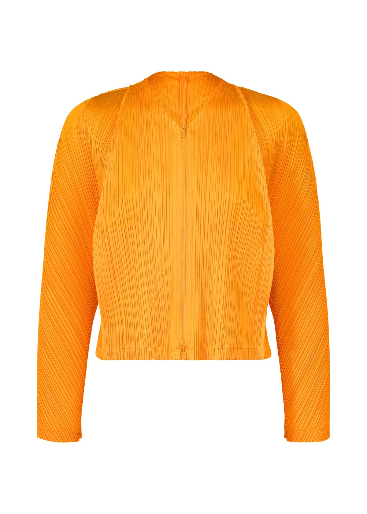 A product shot of the PLEATS PLEASE ISSEY MIYAKE LANTERN jacket in orange yellow (31).