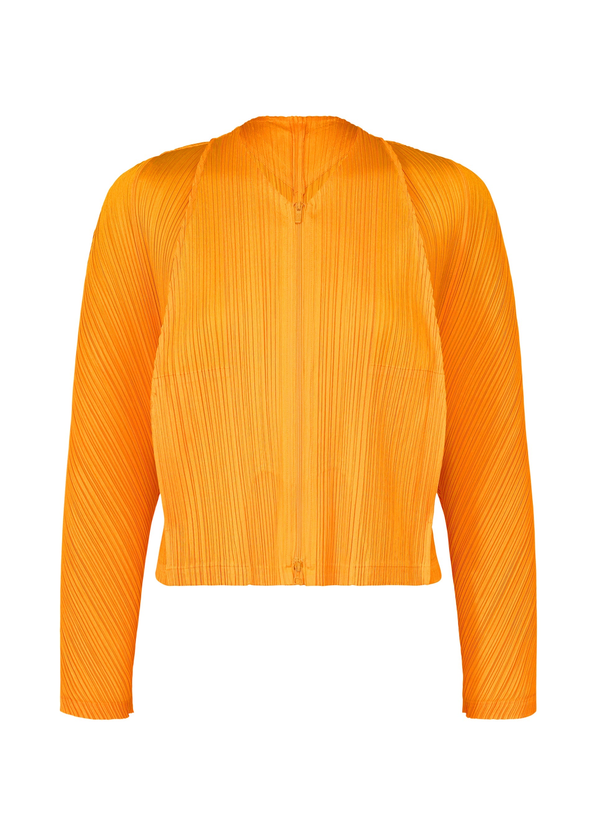 A product shot of the PLEATS PLEASE ISSEY MIYAKE LANTERN jacket in orange yellow (31).