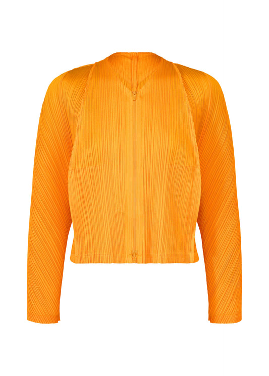 A product shot of the PLEATS PLEASE ISSEY MIYAKE LANTERN jacket in orange yellow (31).