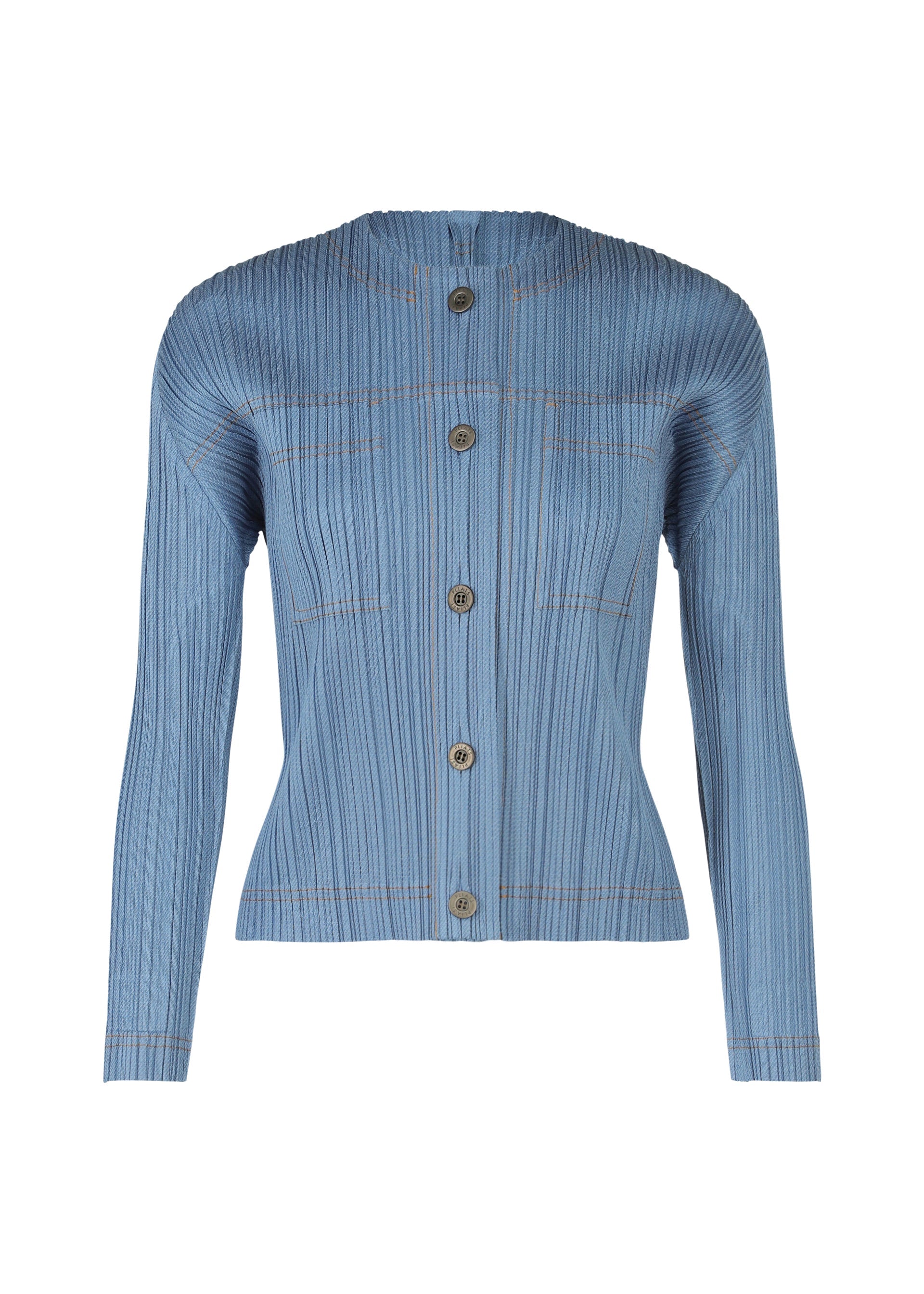 A product shot of the PLEATS PLEASE ISSEY MIYAKE COTTON DENIM jacket in .