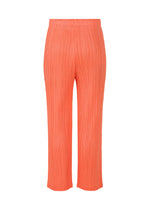 A detail shot of the PLEATS PLEASE ISSEY MIYAKE MONTHLY COLORS MAY trousers.