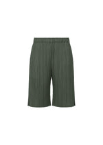 A product shot of the PLEATS PLEASE ISSEY MIYAKE MONTHLY COLORS : JUNE trousers in charcoal grey (6).