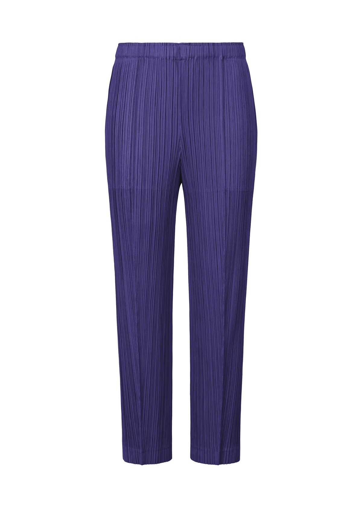 A product shot of the PLEATS PLEASE ISSEY MIYAKE THICKER BOTTOMS 1 trousers in blue (72).