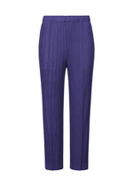 A product shot of the PLEATS PLEASE ISSEY MIYAKE THICKER BOTTOMS 1 trousers in blue (72).