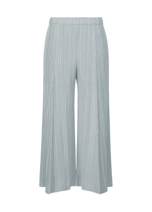 A product shot of the PLEATS PLEASE ISSEY MIYAKE THICKER BOTTOMS 1 trousers in cool grey (11).