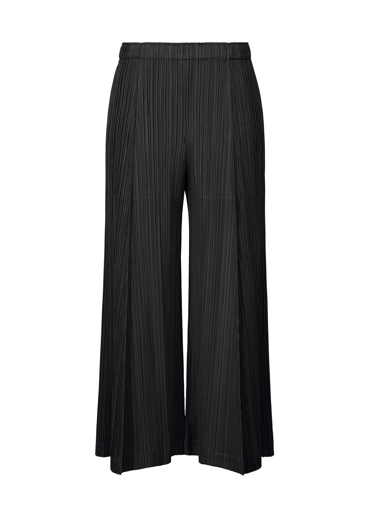 A product shot of the PLEATS PLEASE ISSEY MIYAKE THICKER BOTTOMS 1 trousers in black (15).