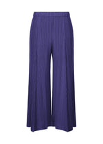 A product shot of the PLEATS PLEASE ISSEY MIYAKE THICKER BOTTOMS 1 trousers in blue (72).
