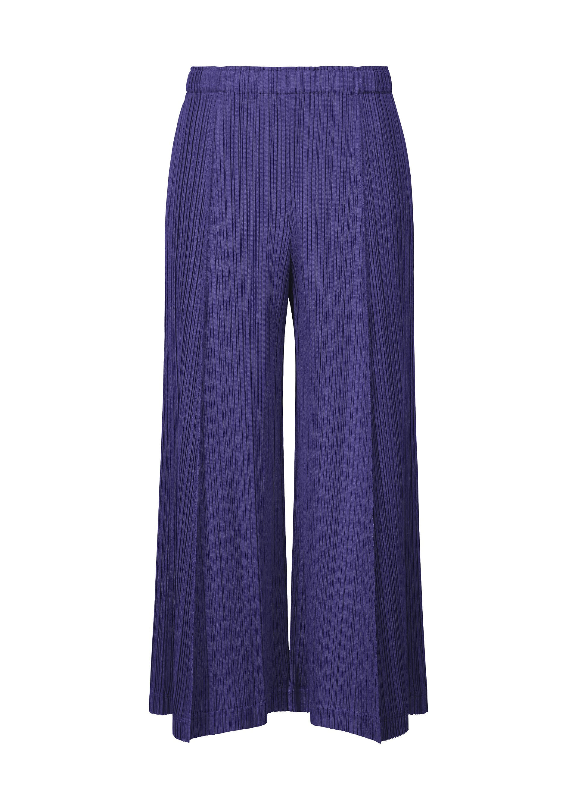A product shot of the PLEATS PLEASE ISSEY MIYAKE THICKER BOTTOMS 1 trousers in blue (72).