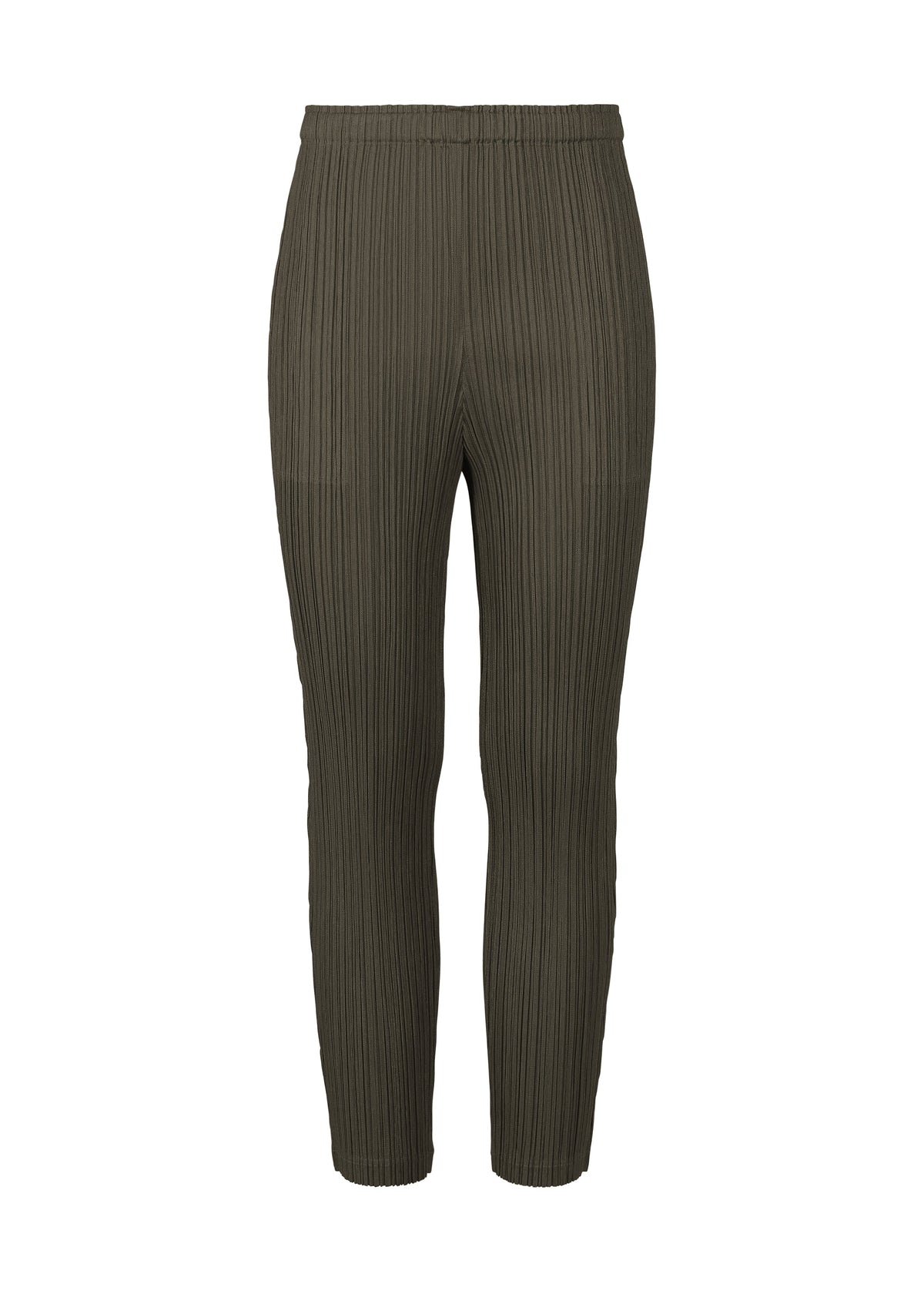 A product shot of the PLEATS PLEASE ISSEY MIYAKE THICKER BOTTOMS 2 trousers in steel grey (18).