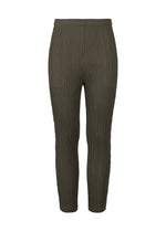 A product shot of the PLEATS PLEASE ISSEY MIYAKE THICKER BOTTOMS 2 trousers in steel grey (18).