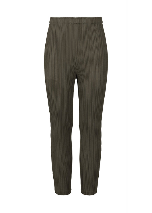 A product shot of the PLEATS PLEASE ISSEY MIYAKE THICKER BOTTOMS 2 trousers in steel grey (18).