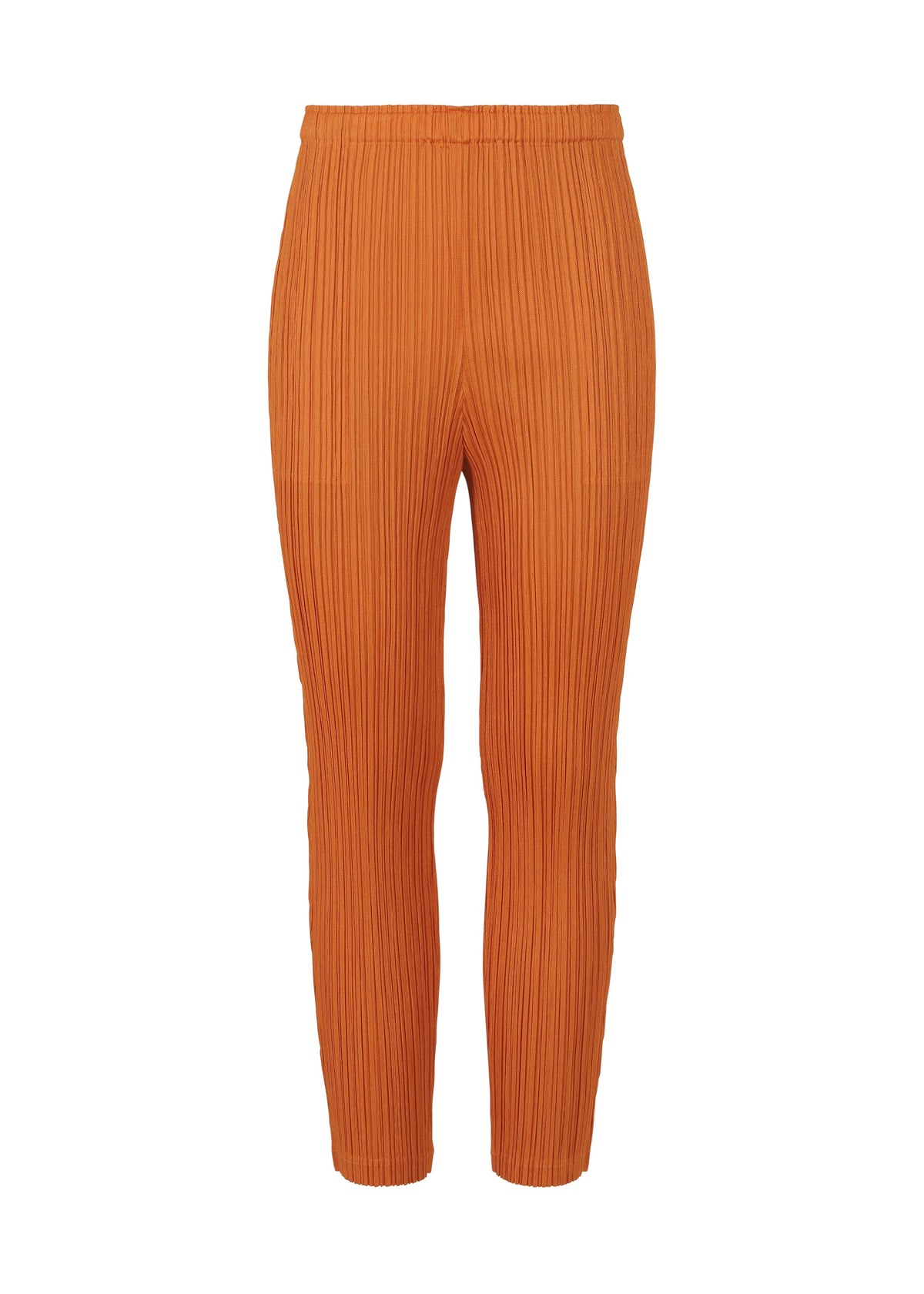 A product shot of the PLEATS PLEASE ISSEY MIYAKE THICKER BOTTOMS 2 trousers in light brown (43).