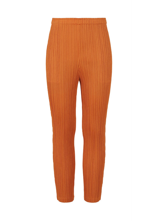 A product shot of the PLEATS PLEASE ISSEY MIYAKE THICKER BOTTOMS 2 trousers in light brown (43).