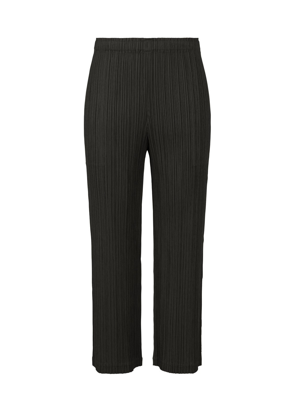 A product shot of the PLEATS PLEASE ISSEY MIYAKE THICKER BOTTOMS 2 trousers in black (15).