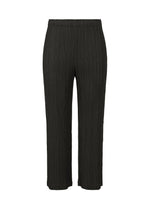 A product shot of the PLEATS PLEASE ISSEY MIYAKE THICKER BOTTOMS 2 trousers in black (15).