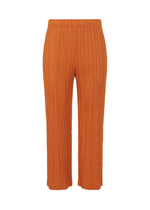 A product shot of the PLEATS PLEASE ISSEY MIYAKE THICKER BOTTOMS 2 trousers in light brown (43).