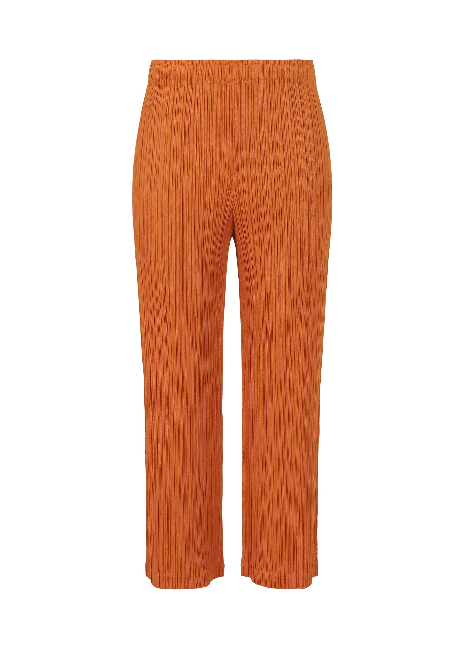 A product shot of the PLEATS PLEASE ISSEY MIYAKE THICKER BOTTOMS 2 trousers in light brown (43).