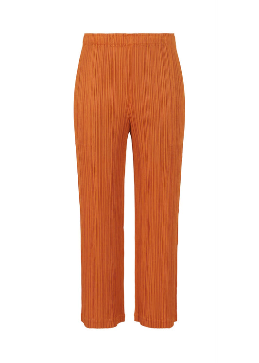 A product shot of the PLEATS PLEASE ISSEY MIYAKE THICKER BOTTOMS 2 trousers in light brown (43).