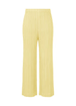 A product shot of the PLEATS PLEASE ISSEY MIYAKE THICKER BOTTOMS 2 trousers in cream (04).