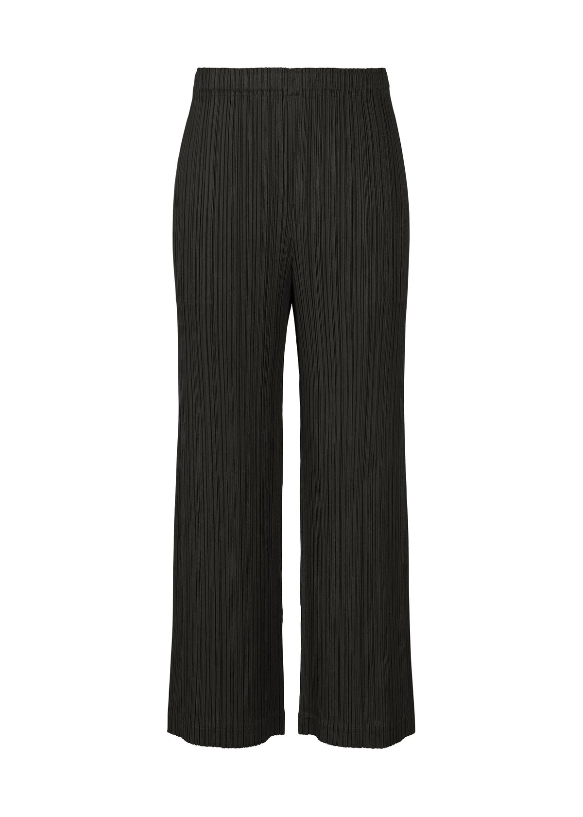 A product shot of the PLEATS PLEASE ISSEY MIYAKE THICKER BOTTOMS 2 trousers in black (15).