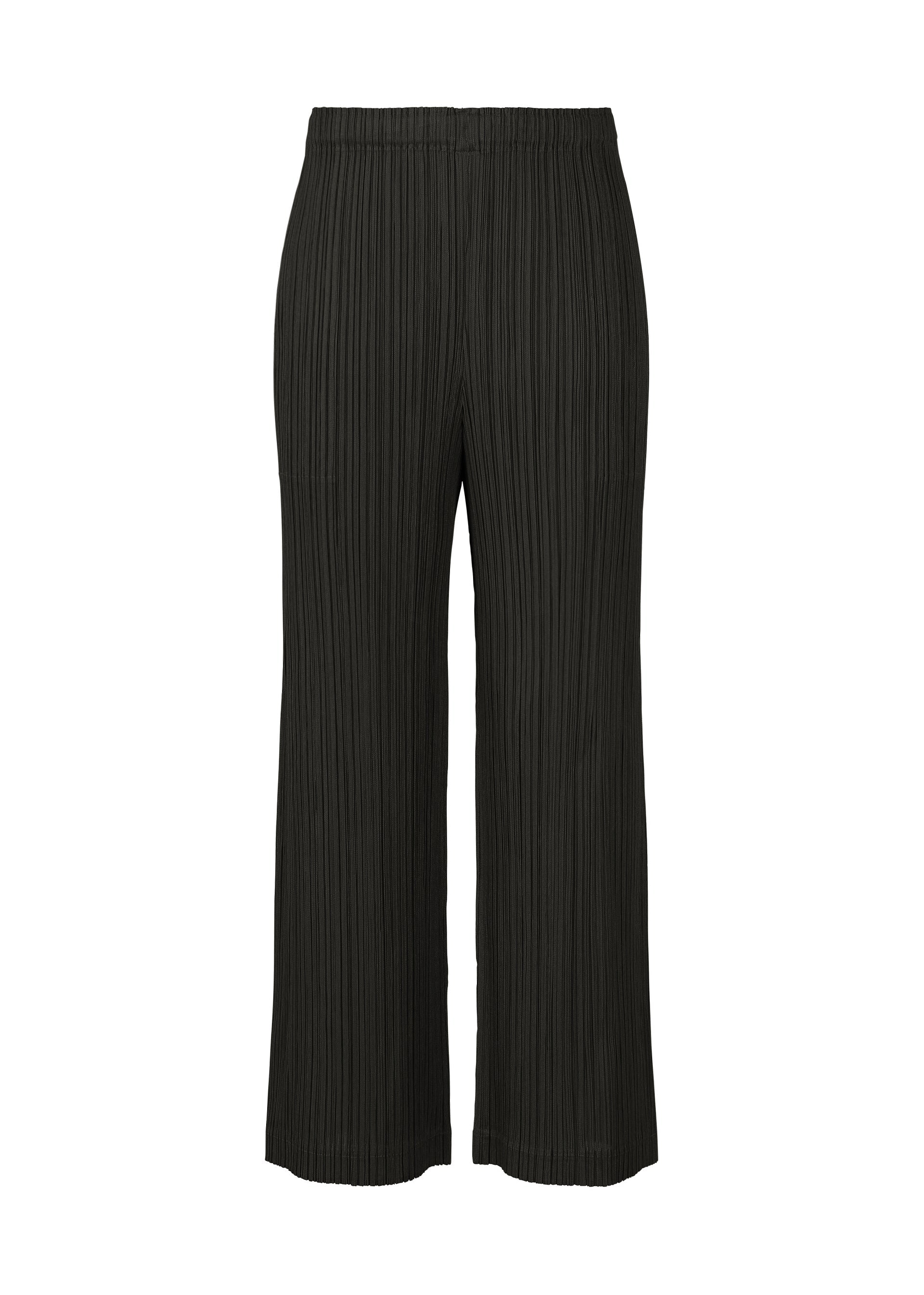 A product shot of the PLEATS PLEASE ISSEY MIYAKE THICKER BOTTOMS 2 trousers in black (15).