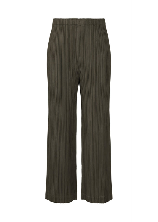 A product shot of the PLEATS PLEASE ISSEY MIYAKE THICKER BOTTOMS 2 trousers in steel grey (18).