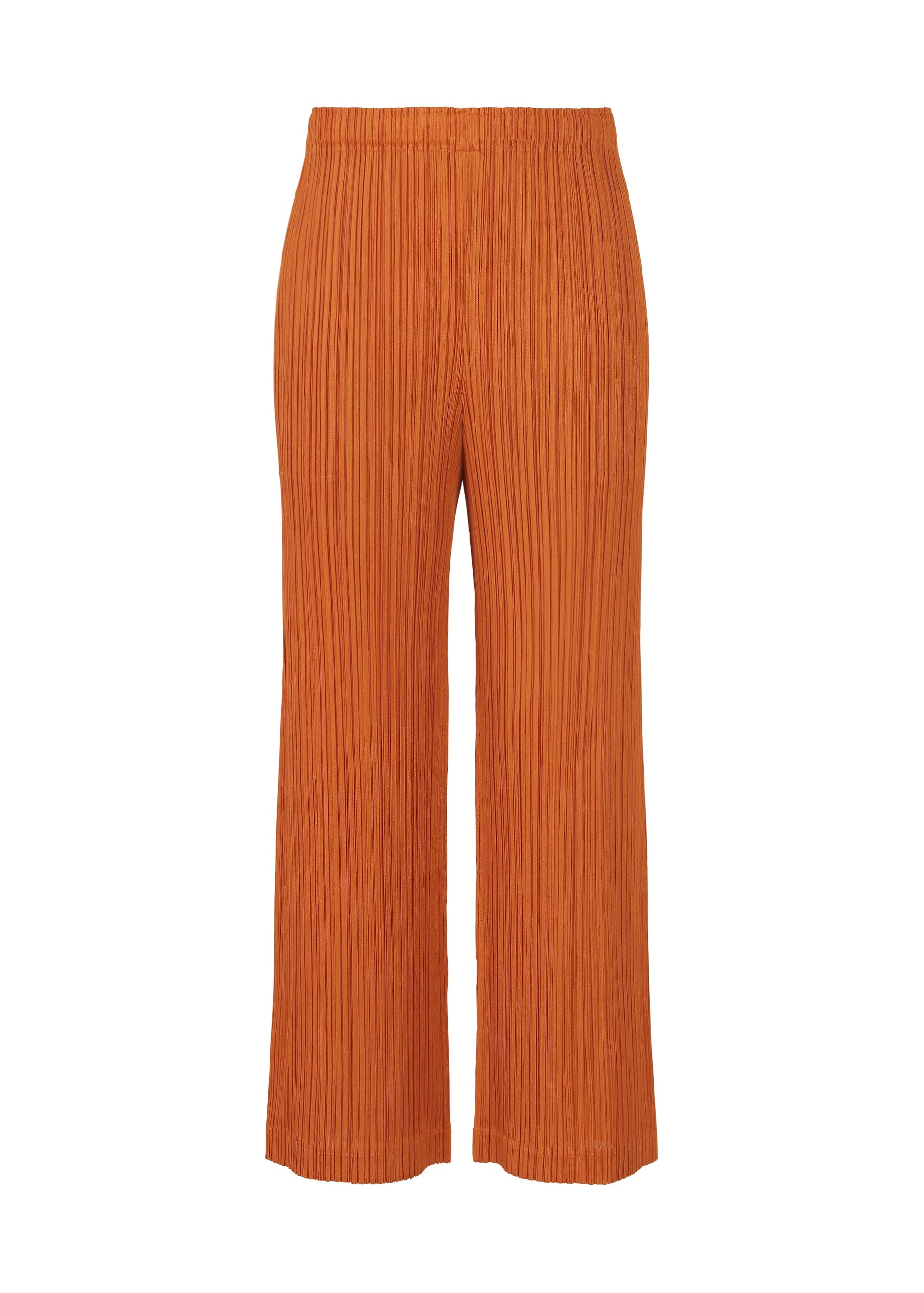 A product shot of the PLEATS PLEASE ISSEY MIYAKE THICKER BOTTOMS 2 trousers in light brown (43).