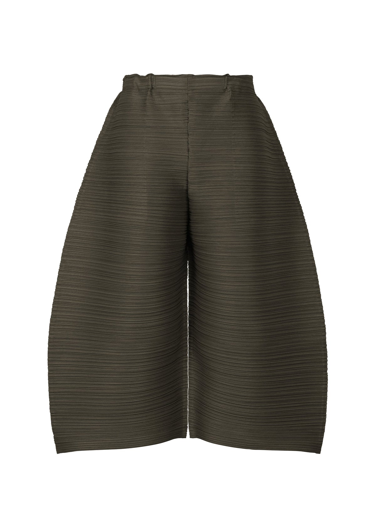 A product shot of the PLEATS PLEASE ISSEY MIYAKE THICKER BOTTOMS 2 trousers in steel grey (18).