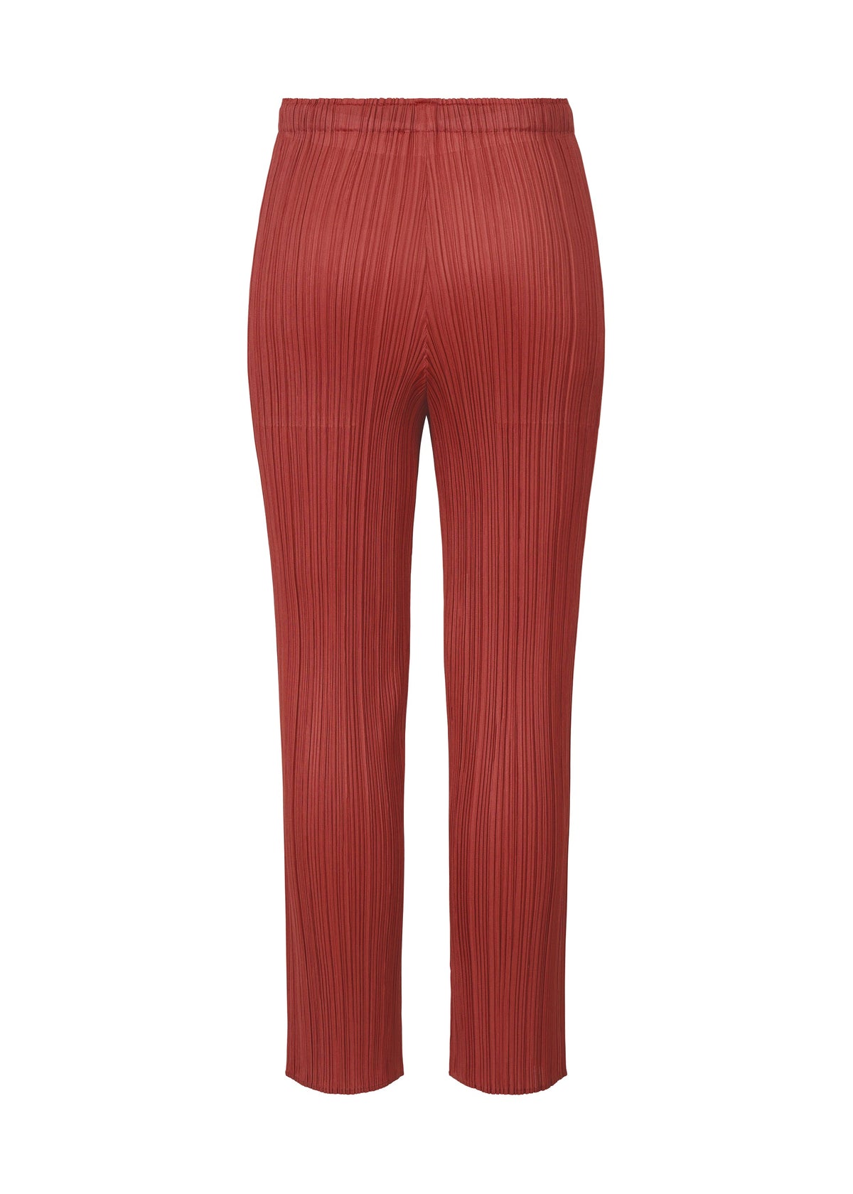 A detail shot of the PLEATS PLEASE ISSEY MIYAKE LAMP SHADE trousers.