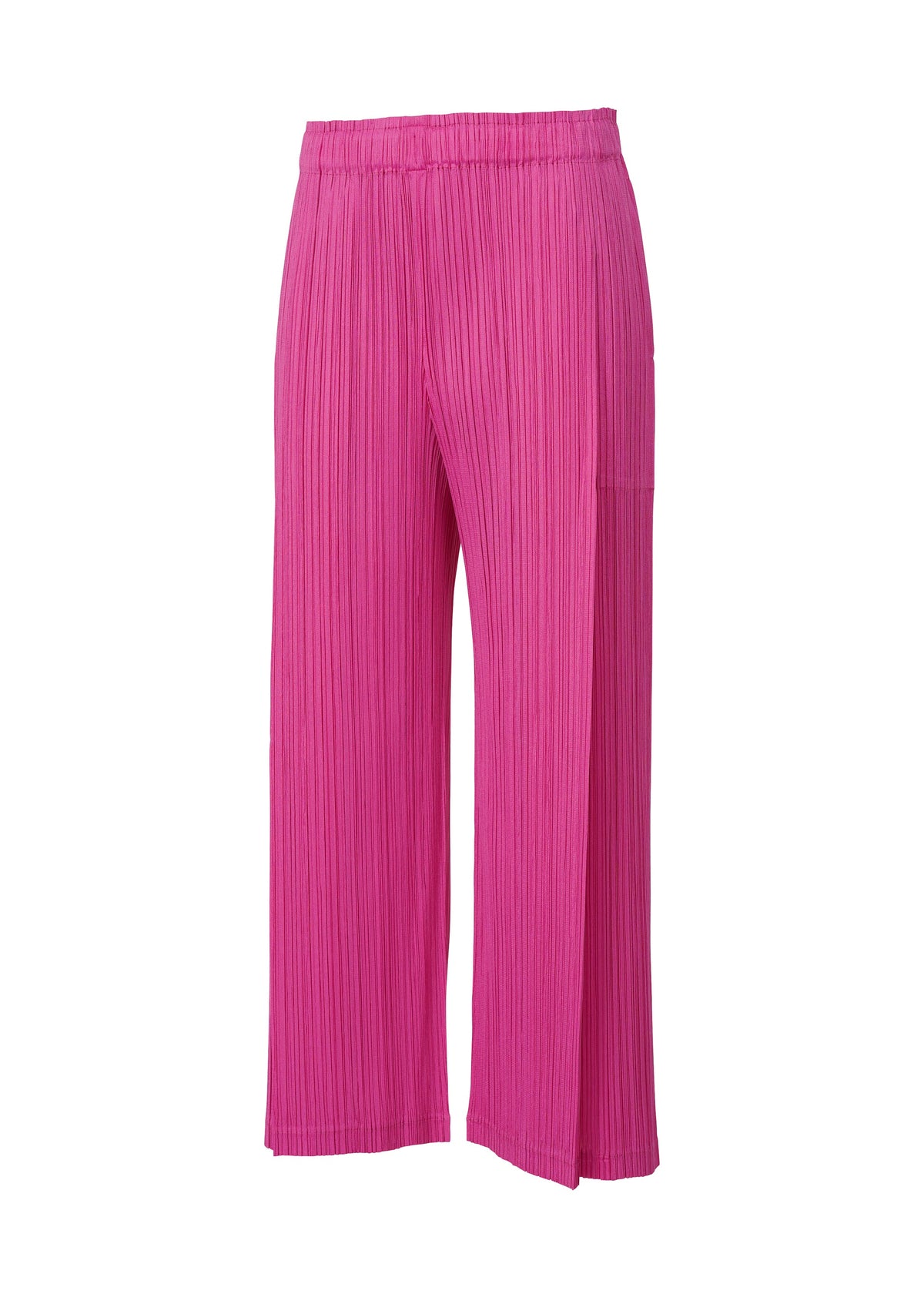 A detail shot of the PLEATS PLEASE ISSEY MIYAKE LIGHT WAVE trousers.