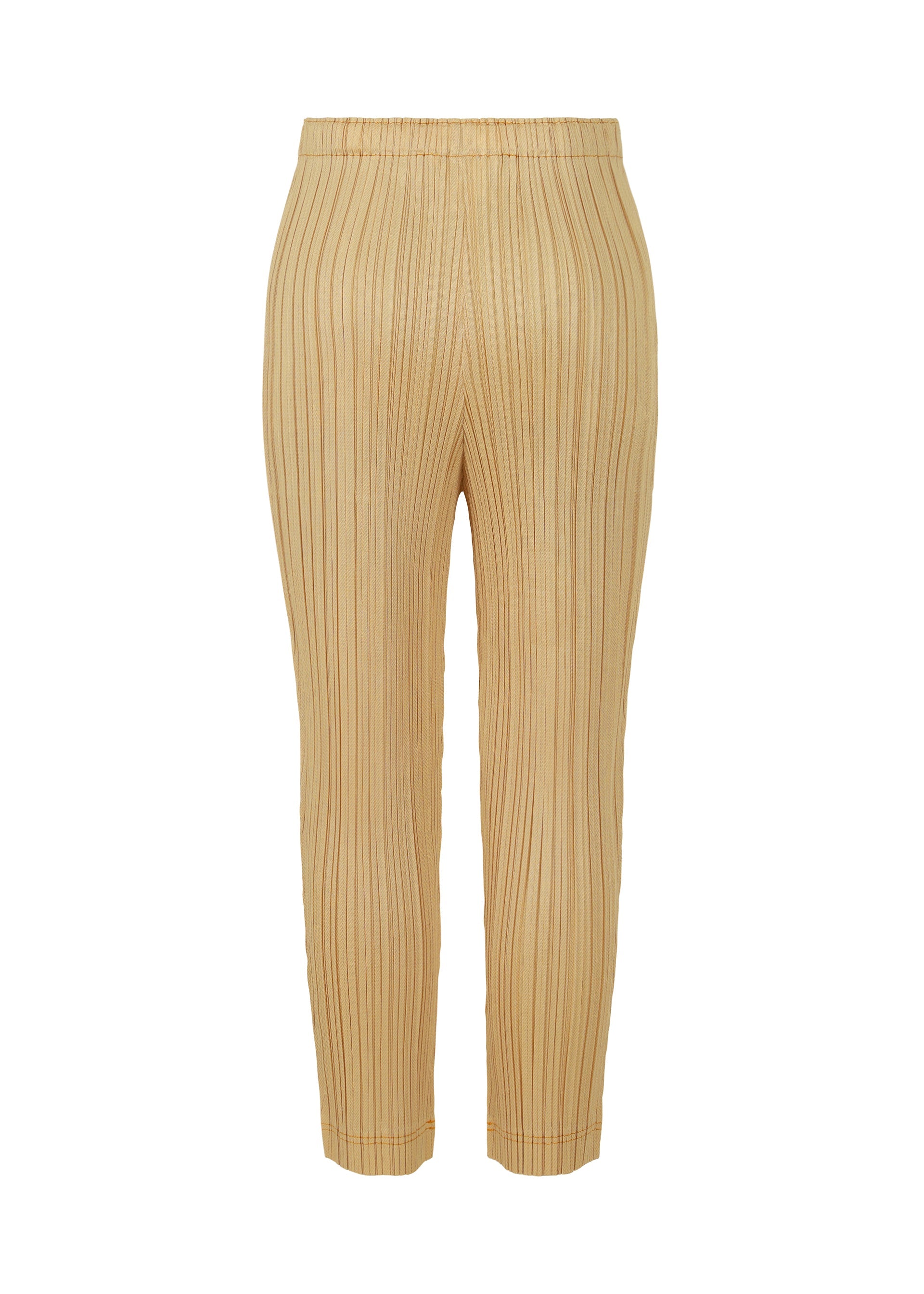 A detail shot of the PLEATS PLEASE ISSEY MIYAKE COTTON DENIM trousers.