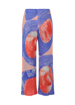 A detail shot of the PLEATS PLEASE ISSEY MIYAKE BACKLIGHT trousers.