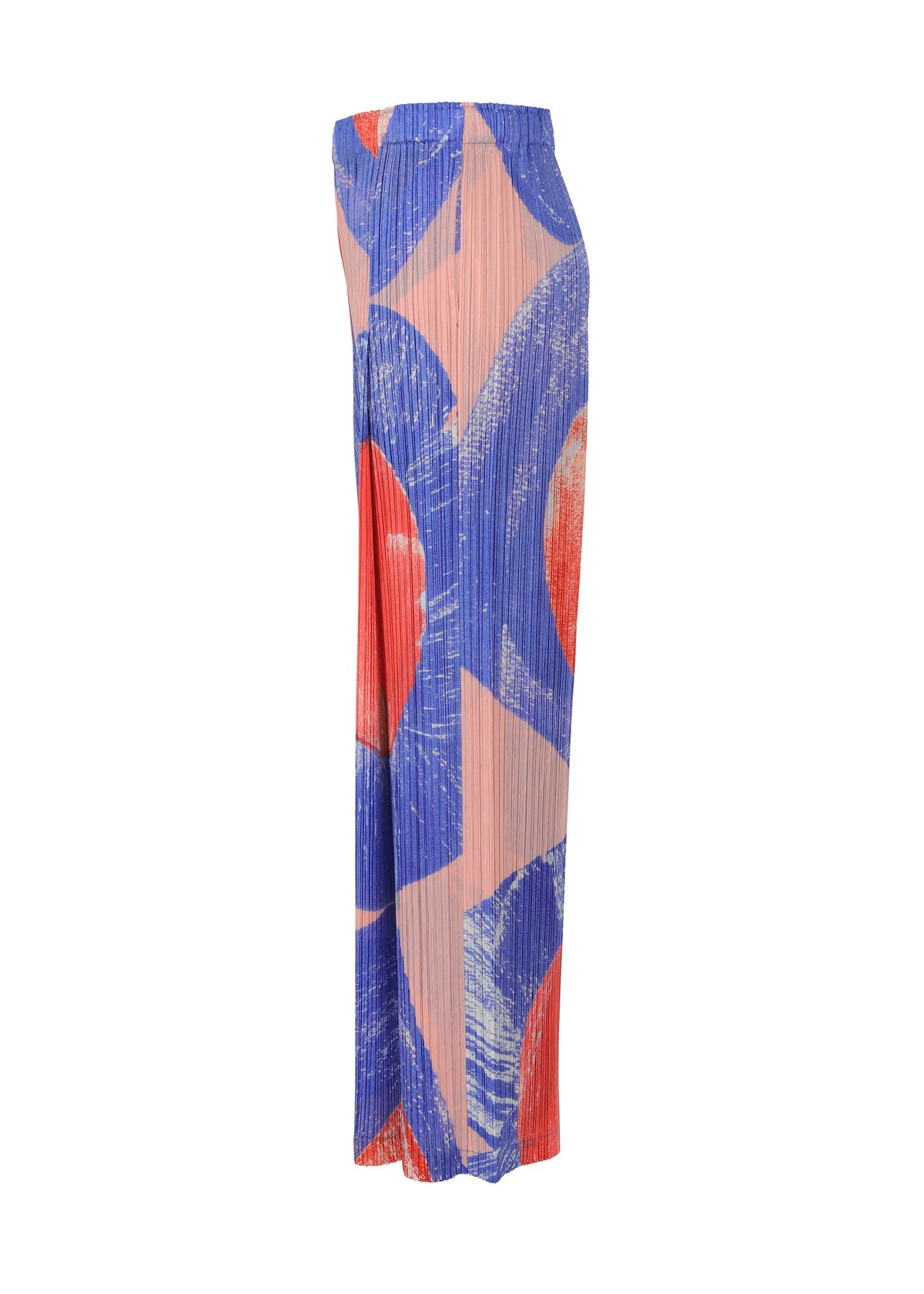 A detail shot of the PLEATS PLEASE ISSEY MIYAKE BACKLIGHT trousers.