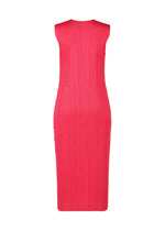 A detail shot of the PLEATS PLEASE ISSEY MIYAKE MONTHLY COLORS MARCH dress.