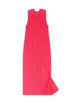 A detail shot of the PLEATS PLEASE ISSEY MIYAKE MONTHLY COLORS MARCH dress.