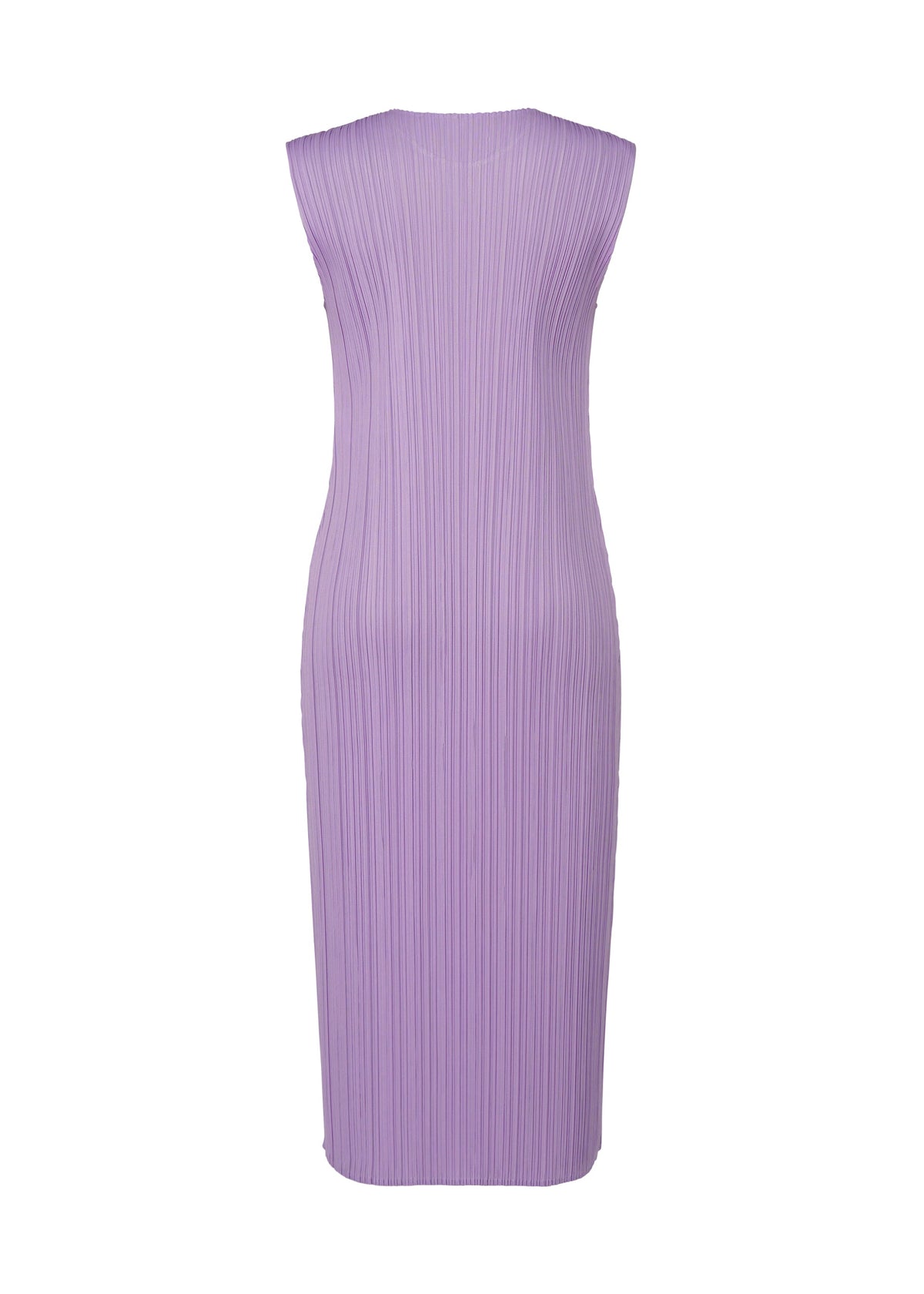 A detail shot of the PLEATS PLEASE ISSEY MIYAKE MONTHLY COLORS APRIL dress.