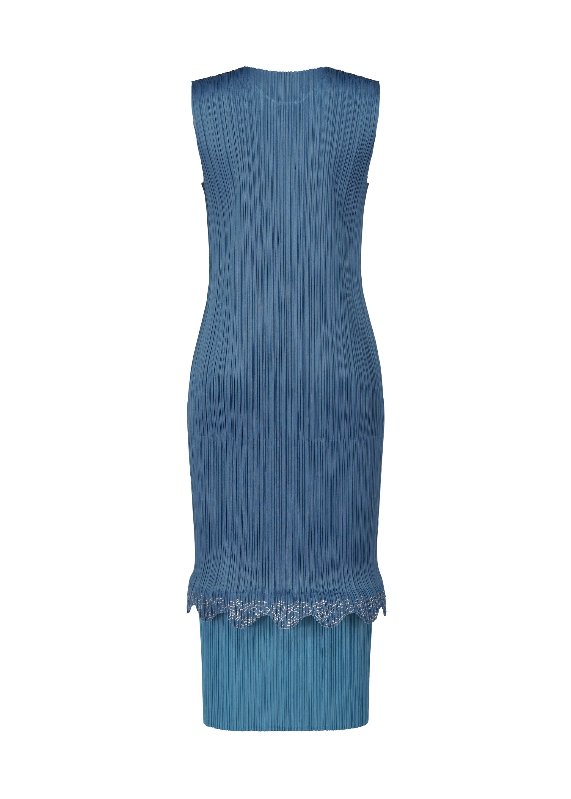A detail shot of the PLEATS PLEASE ISSEY MIYAKE TWINKLE dress.